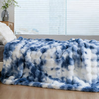 Soft Cozy Faux Fur Rabbit Blanket, Warm Thick for Bed Sofa Office, Elegant Home Decor, Perfect Gift, Durable and Versatile