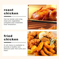 Visible Air Fryer Toaster Oven  All-in-One 10L Digital Air Fryer Toaster Oven with Baking Sheet 10 Presets Guided Cooking