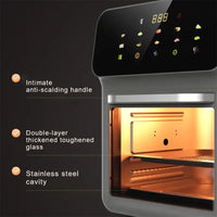 Visible Air Fryer Toaster Oven  All-in-One 10L Digital Air Fryer Toaster Oven with Baking Sheet 10 Presets Guided Cooking