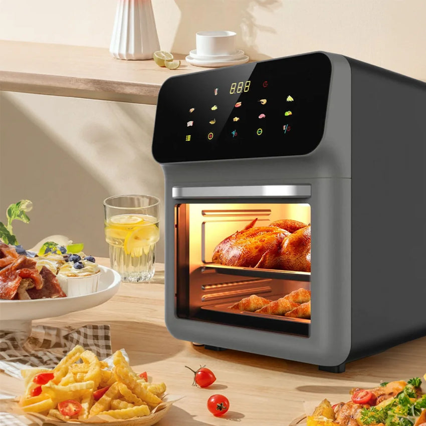Visible Air Fryer Toaster Oven  All-in-One 10L Digital Air Fryer Toaster Oven with Baking Sheet 10 Presets Guided Cooking