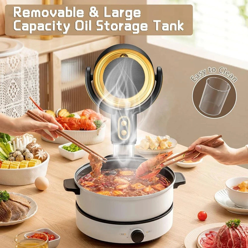 Portable Range Hood, Low Noise, Table Mini Cooker, Hood Height, Angle Adjustment, Extractor Hood for Home Indoor BBQ & Hot Pot