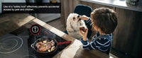 Karinear Ceramic Hob, 4 Zone Electric Hob 60cm Built-in Ceramic Cooker with Double Ring Zone Function, Touch, 6600W Hard Wired