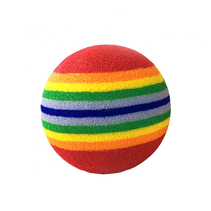 Colorful Cat Toy Ball Interactive Cat Toys Play Chewing Rattle Scratch Natural Foam Ball Training Pet Supplies