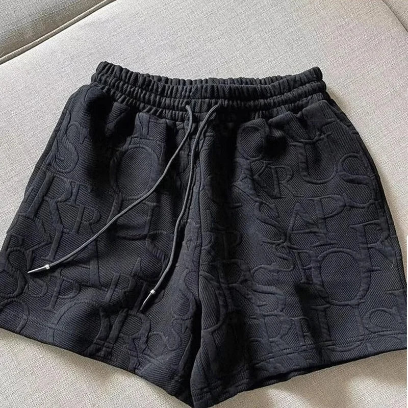 2 Piece Sets Womens Outfits Spring Fashion Skinny Hooded Short Jacket and Shorts Knitted Jacquard Designer Fall Women Clothing