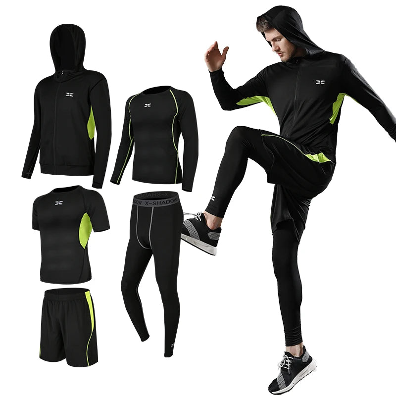 Running Fitness Clothing Sportswear Shirts Set Gym Hoodies Sports Wear Plus Size T-shirts  Jackets Men's Suits Workout Clothing