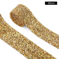1 Yard Sewing Trim Crystal Motif Strass Hot Fix Rhinestone Tape Applicator Ribbon With Rhinestones Iron On Appliques For Dresses