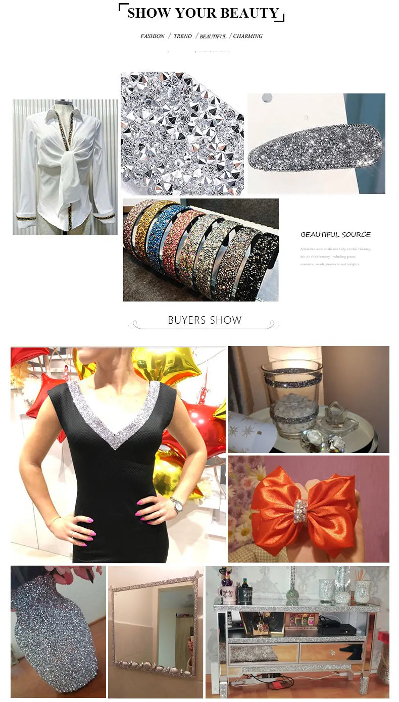 1 Yard Sewing Trim Crystal Motif Strass Hot Fix Rhinestone Tape Applicator Ribbon With Rhinestones Iron On Appliques For Dresses