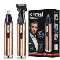 Original Kemei Rechargeable Ear Nose Hair Trimmer For Men Grooming Kit Electric Eyebrow Beard Trimer Facial Nose Ears Trimmer