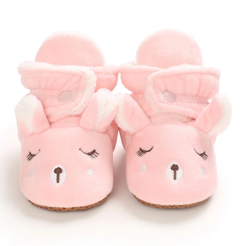Winter New Cute Cartoon Baby Booties Boy Girl Boots Cotton Soft-Sole Non-Slip Warm Toddler First Walkers Infant Crib Shoes