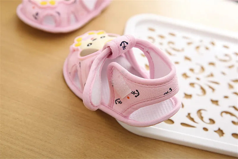 Summer Toddler Infant Kids Baby Cute Casual Princess Sandals Lovely Cartoon Soft Crib Shoes Boy Girls First Walkers Floor Shoe