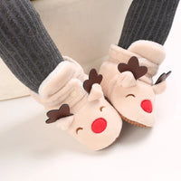 Winter New Cute Cartoon Baby Booties Boy Girl Boots Cotton Soft-Sole Non-Slip Warm Toddler First Walkers Infant Crib Shoes