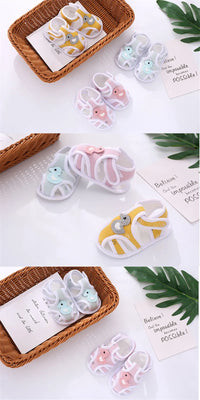 Summer Toddler Infant Kids Baby Cute Casual Princess Sandals Lovely Cartoon Soft Crib Shoes Boy Girls First Walkers Floor Shoe