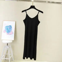 Spring Summer 2026 Woman Tank Dress Casual Modal Sexy Camisole Elastic Female Home Beach Dresses O-Neck Camis Sexy Dress