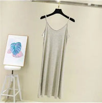 Spring Summer 2026 Woman Tank Dress Casual Modal Sexy Camisole Elastic Female Home Beach Dresses O-Neck Camis Sexy Dress
