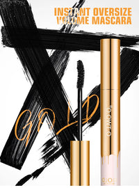 O.TWO.O 3D Mascara Lengthening Black Lash Eyelash Extension Eye Lashes Brush Beauty Makeup Long-wearing Gold Color Mascara