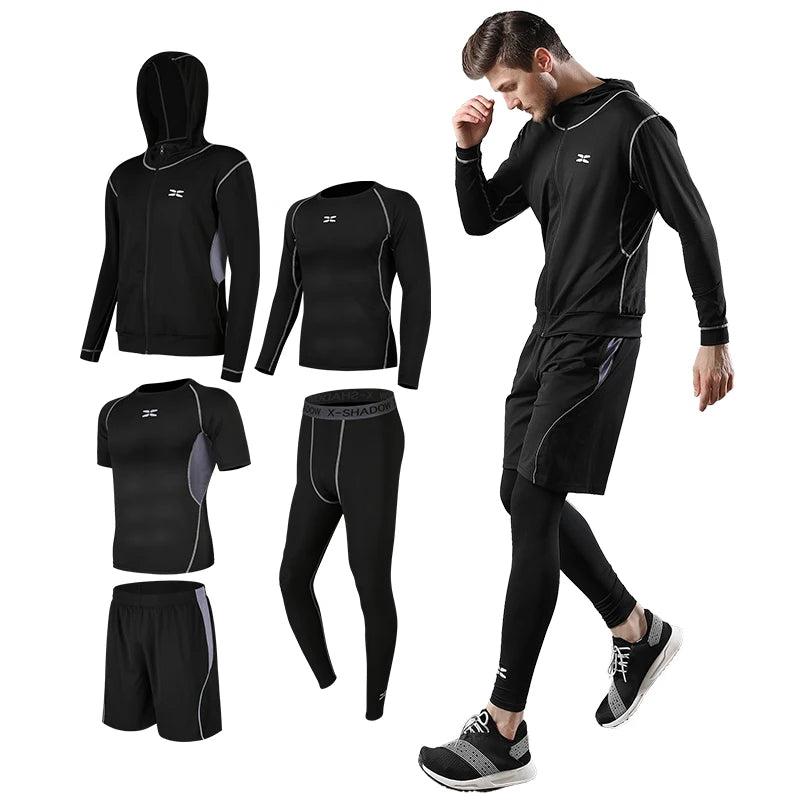 Running Fitness Clothing Sportswear Shirts Set Gym Hoodies Sports Wear Plus Size T-shirts  Jackets Men's Suits Workout Clothing