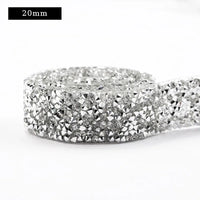 1 Yard Sewing Trim Crystal Motif Strass Hot Fix Rhinestone Tape Applicator Ribbon With Rhinestones Iron On Appliques For Dresses