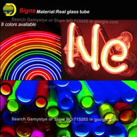 Neon Sign For WISH WISH Glass Tubes Lamp Beer Home Lamp HOPE great restaurant light advertise DESIGN Handmade light Wall Decor