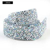 1 Yard Sewing Trim Crystal Motif Strass Hot Fix Rhinestone Tape Applicator Ribbon With Rhinestones Iron On Appliques For Dresses