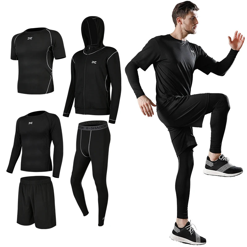 Running Fitness Clothing Sportswear Shirts Set Gym Hoodies Sports Wear Plus Size T-shirts  Jackets Men's Suits Workout Clothing