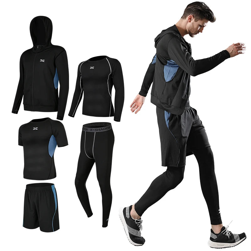 Running Fitness Clothing Sportswear Shirts Set Gym Hoodies Sports Wear Plus Size T-shirts  Jackets Men's Suits Workout Clothing