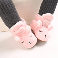 Winter New Cute Cartoon Baby Booties Boy Girl Boots Cotton Soft-Sole Non-Slip Warm Toddler First Walkers Infant Crib Shoes