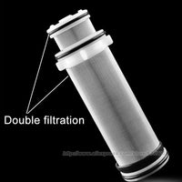 Reusable Spin Down Sediment Water Filter double-deck 40 Micron with Built-in Housing Scraper, Rotatable Head, Pressure Gauge