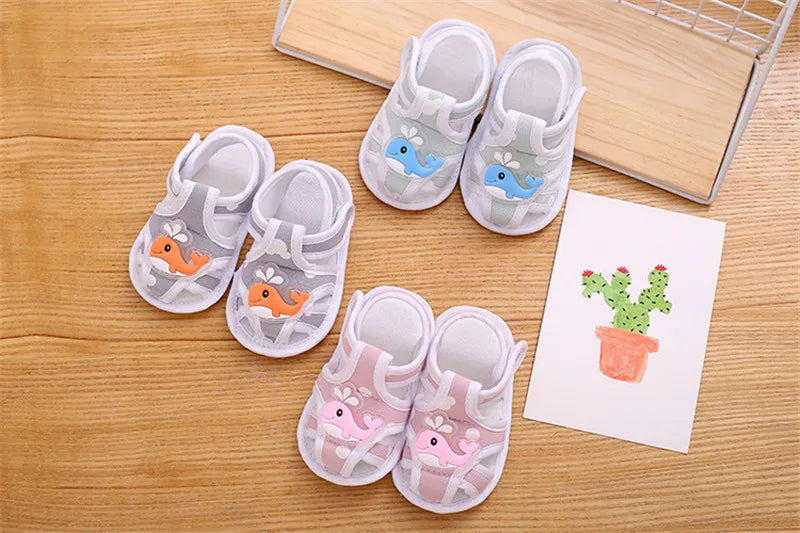 Summer Toddler Infant Kids Baby Cute Casual Princess Sandals Lovely Cartoon Soft Crib Shoes Boy Girls First Walkers Floor Shoe