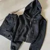 2 Piece Sets Womens Outfits Spring Fashion Skinny Hooded Short Jacket and Shorts Knitted Jacquard Designer Fall Women Clothing