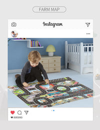 Baby Play Mat City Traffic Road Map Mat Carpet City Car Parking Lot Roadmap Traffic Signs Baby Climbing Playing Mat Game