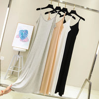 Spring Summer 2026 Woman Tank Dress Casual Modal Sexy Camisole Elastic Female Home Beach Dresses O-Neck Camis Sexy Dress