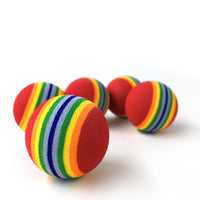 Colorful Cat Toy Ball Interactive Cat Toys Play Chewing Rattle Scratch Natural Foam Ball Training Pet Supplies