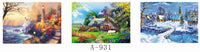 High Quality 3D Lenticular Flip Changing Picture Poster 3 Images in One Plastic 50LPI 0.7mm Thickness Home Decoration