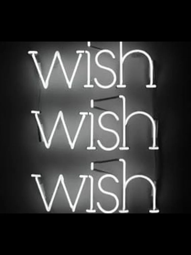 Neon Sign For WISH WISH Glass Tubes Lamp Beer Home Lamp HOPE great restaurant light advertise DESIGN Handmade light Wall Decor