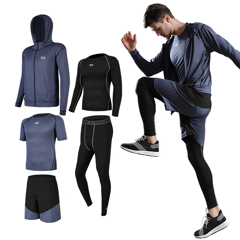 Running Fitness Clothing Sportswear Shirts Set Gym Hoodies Sports Wear Plus Size T-shirts  Jackets Men's Suits Workout Clothing