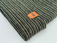 HAAKWEAR H-Stitch Cuffed Beanie - Trending Men’s & Women’s Beanie | Black / Green Contrast | Made in USA