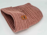 HAAKWEAR H-Stitch Cuffed Beanie - Trending Men’s & Women’s Beanie | Burgundy/Pink Contrast | Made in USA