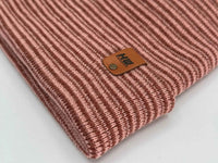 HAAKWEAR H-Stitch Cuffed Beanie - Trending Men’s & Women’s Beanie | Burgundy/Pink Contrast | Made in USA