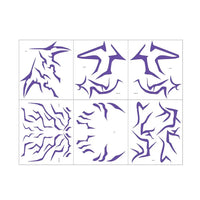 Kpop Temporary Tattoos, Purple Lightning Bold Makeup for Cosplay Role Play, Waterproof Face Art Stickers 1pcs Random