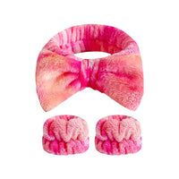 Wash Face Headbands For Women Coral Fleece Hair Bands Cuff Waterproof Bands Absorbent Wristbands Head Band Hair Accessories Set