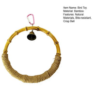 Bird Swing for Parrot Cage, Bite Resistant, Crisp Bell, Bamboo Bird Toy, Playing Toy, Pet Supplies