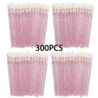 100/300PCS Crystal Lip Brush Lipstick Gloss Applicator Wands Wholesale For Eyelashes Extension Tool Kits Makeup Accessories