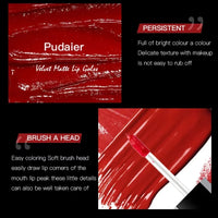 Velvet Matte Liquid Lipstick Waterproof 17 Long Lasting Colors Non Stick Cup Kissproof Smooth Soft Lip Tint for Girls