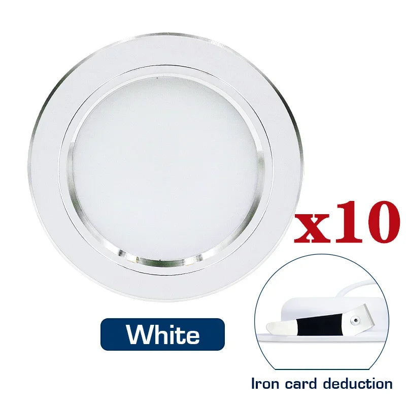 10pcs/lot LED Downlight 12V 24V 110V 220V Spot Light 5W 9W 12W 15W 18W Recessed In Led Ceiling Downlight Cold Warm White Lamp