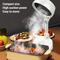 Desktop Cooker Hood Tabletop Range Hood 8W 3 Speed Strong Suction Low Noise Multifunction Foldable Portable Kitchen Exhaust Fan