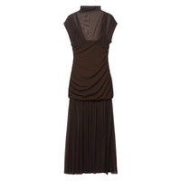 KONDALA 2026 Spring Summer Elegant Women Dresses Wedding Guest Ladies Patch Work Tulle Dresses Valentine‘s Day Woman Dresses
