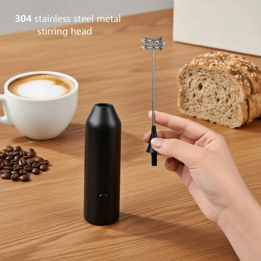Electric milk frother, milk frother battery, AA size electric coffee mixer, egg beater, cream mixer, cooking tool mixer