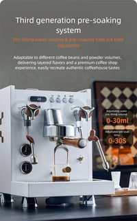 CAFOVO E130 E61 Dual Boiler Commercial Espresso Machine with Flow Control PID Espresso Maker OPV Adjustable Extraction Pressure