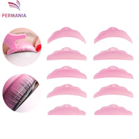 Permania 5 Pair Eyelash Extension Pads Silicone Protection Eyelashes Pad Reusable Lifting Curler Shield Patch Lashes Makeup Tool