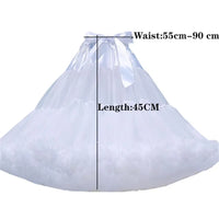 Women Flower Style Lolita Petticoats Crinoline Inner Bustle Cosplay Tutu Puffy Cancan Skirt Under Wedding Dresses